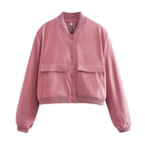 Women's New Large Pocket Bomber Jacket In