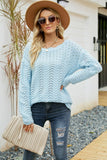 Boat Neck Openwork Tunic