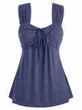 Sleeveless Top Women Fashion Vest Summer Butterfly Print Casual Sleeveless Slim Vest Solid Color Swing Cami