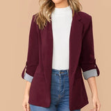 Autumn And Winter Fashion Splicing Collar Repair Cardigan Temperament