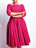 Women's Autumn And Winter New Fashion Temperament Pocket Dress Evening Dress African