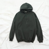 Drawstring Splicing Sleeve Dual Pocket Sweatshirt Red Green Thicken Thermal Lined Hoodies 5