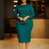 African Plus-Size Women's Dress 2025 New Fashion Temperament Tie With Folding Skirt Elegant