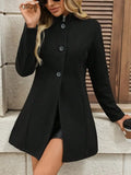 Autumn And Winter Lady Elegant Small Collar Button A Pendant Long-Sleeved Jacket