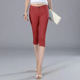 Denim Jeans Shorts omen's Capris Skinny Jeans Pants Female Knee Length Stretch Slim Capri Jeans Women Candy Color