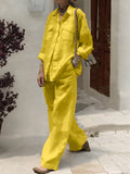 Long-Sleeved Shirt Loose Set 2025 New Women's Two-Piece