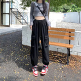 Casual Workwear Trousers Women's Early Autumn High-Waisted Thin Trousers Straight Broad-Legged