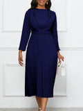 Women's Ebay New Temperament Elegant Pressure Commuting OL Solid Color African Large-Size