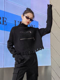 Zipper Tassels Big Size Knitting Sweater Turtleneck Long Sleeve Women Pullovers New Fashion Autumn Winter 2022