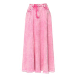 New Heavy-Work Washing Denim Long Skirt Personality