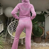 Coutoure Tracksuit Women's Velvet Fabric Tracksuits Velour Suit Hoodies and Pants track suit couture sportswear 2pcs