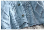 Vintage Short Cardigan Knitted Sweater Women 2023 Autumn Winter Long Sleeve Solid Sweaters Coat & Jackets