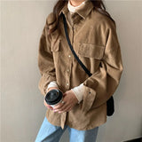 oversize Women Blouses corduroy spring Tops femme Casual Women shirt long sleeve Cotton Girls Blouse Plus Size Blusas