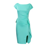 Summer New Solid Color Folding Lotus Leaves Side Open Forked Bag Hips Professional