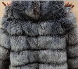Fever Imitation Fox Fur Coat Women's Short-Sleeved Fur