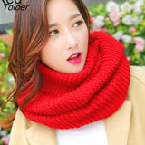invierno cálido moda mujer Color sólido pulóver pañuelo tejido bufanda chal bufandas Mujer winter scarf Cashmere