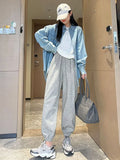 Leg White Sweatpants For Women Autumn 2022 High Waist Oversize Pants Joggers Loose Trousers Women Sweatpants