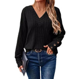 Women's Clothing 2025 Autumn And Winter New Ribs Pit Strip V-Neck Button Long-Sleeved Coat