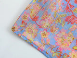 Women's Long-Sleeved V-Neck Flower-Print Shirt