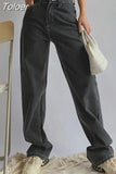 2023 Woman High Waist Jeans Retro White Black Jeans Trousers Straight Overalls Pants Long Loose Wide Leg Jeans for