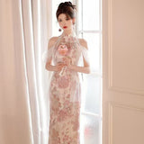Chinese Fishtail Evening Dress 2025 New Light Luxury Niche Morning Robe Toasting Bridal Purple Banquet Dress Dress