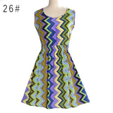 Sexy Womens Dresses Slim Sleeveless Floral Plrint Women Summer Dress Lady Chiffon Dresses Vestidos