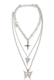 Butterfly Multi-layer Necklace-Outfit