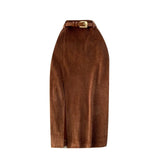 Kong Style Retro Open Skirt Winter With Sweater Medium Long Korean Temperament High-Waist Thin As Hips A