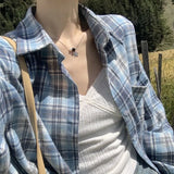 Chic Vintage T-Shirt Women's Spring And Autumn New Relaxed Casual Shirt Medium
