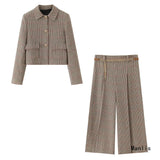 Feng 2025 New Fashion Thousand Bird Short Blazer 8898110 Trousers