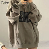 Hoodies Women Loose Cool Ins High Street Fashion Teenager Harajuku Printed Hip-hop Chic Autumn Outerwear Korean Style