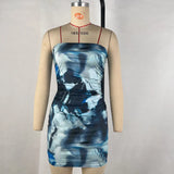 Toloer Women's Summer 2024 New Sexy Wipe Breast Print Package Hip Skirt Fashion Show Thin Dress Women's Skirt-Outfit