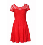 Lace Dress 2020 Women Casual Short Sleeve Beach Short Dress Solid White Black Mini Lace Dress Vestidos Plus Size
