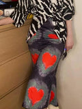 Tie-Dye Heart Wrap Midi Skirt-Outfit
