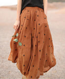 New Women's Skirt Fashion A-line Skirt Elegant and Versatile Embroidery Polka Dot Double-layer Temperament Women's