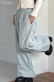 Cargo Pants Women Y2K Vintage Streetwear Wide Leg Sweatpants 2023 Casual Female Baggy Joggers Side Striped