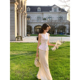 Women's Clothing 2025 Summer New Gold Cold Feel Expensive Clothes Sleeveless Vest Tops With Wide Legs
