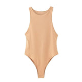 summer solid sexy bodycon women bodysuits female 4 color green slim casual za bodysuit chic lady club short playsuits