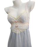 New Ice Silk Sling Pyjamas Women Summer With Chest Pad Lace Splicing Short Skirt Sexy Sleepy Pure Home