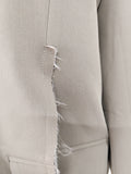 Fashion Women's Blazer V-neck Long Sleeve Solid Color Medium Length Pocket Split Suits Jackets Summer 2023 New