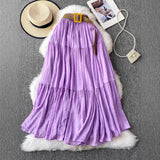 Half-Dress Women's Dress 2025 Summer Small In The Long Leisure High-Rise Display Thin Pendulum Ponve