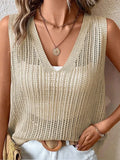 Summer Beach Shirt Fashionless V-Neck Knitted