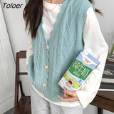 Vests Women New Wave Sweet V-neck Gentle Females All-match Korean Style Streetwear Fashion Outwear Kawaii Solid