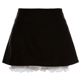 Summer New Sweet Hot Girl Cute Doll Lace High Waist Show Thin Culottes Female Joker Leg Long Shorts College