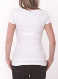 White Streetwear O-Neck Short Sleeves Printed