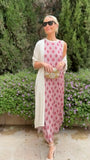 Summer New Temperament Elegant Printed Dress Collar Vest Two-Piece Set