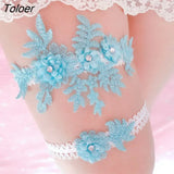 Sexy Women Bow Leg Ring Lingerie Lace Garter Belt Leg Loop Wedding Garters Bridal Female Cosplay Thigh Ring Stocking