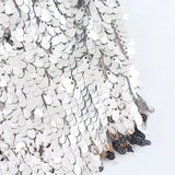 Silver Sequin Cowl Neck Midi Dress-Outfit