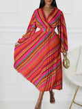 Summer New Women's Fashion Collar Long Sleeve Sexy Collar Dress Dress
