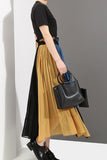 Block Pleated Paperbag